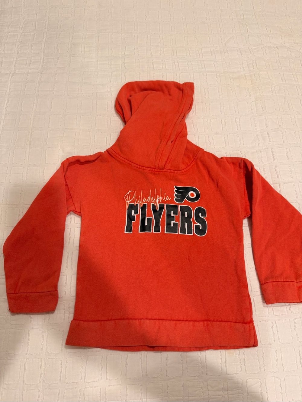 NHL Flyers Bright Orange Kids' Hoodie with Logo Tag
